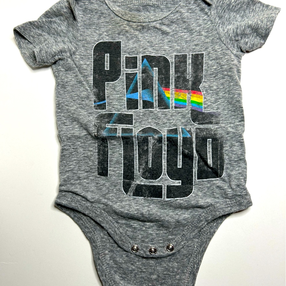 Pink Floyd Gray Bodysuit with Iconic Prism Design